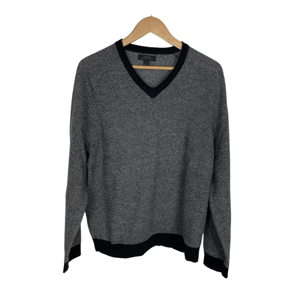 Express Wool Cashmere Blend Gray‎ V Neck Sweater Size Large